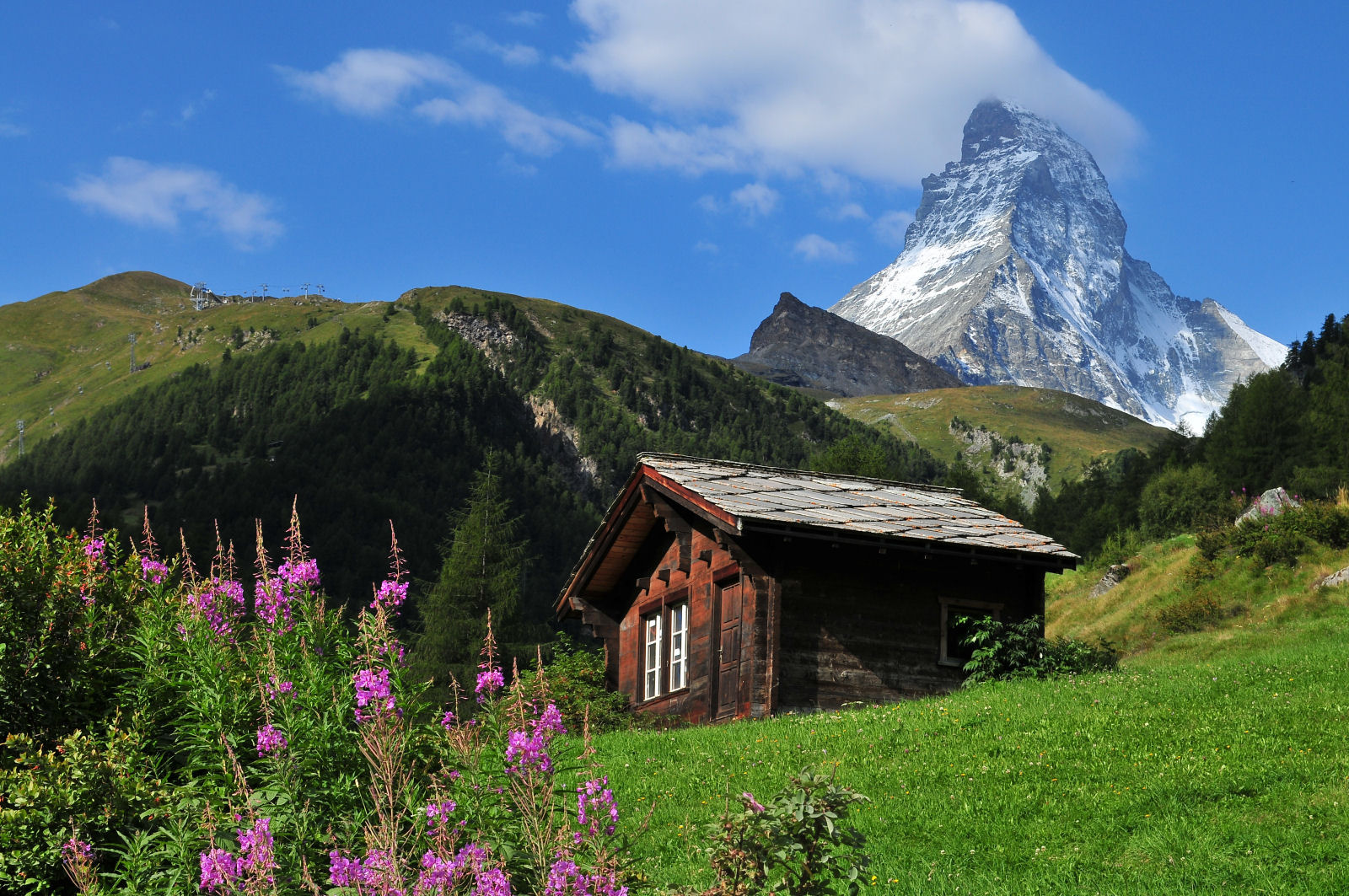 A cabana e o Matterhorn