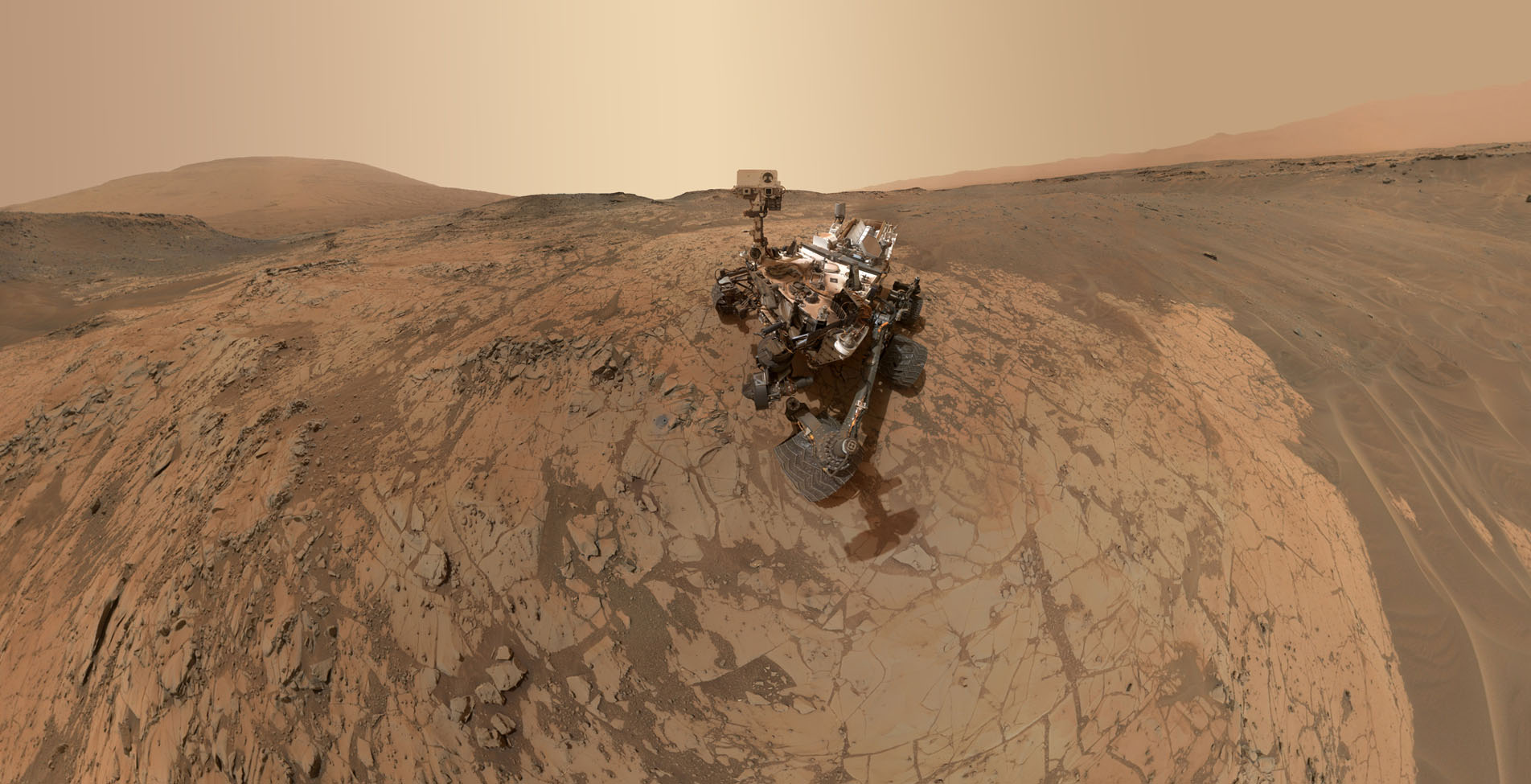 A mais recente selfie do Curiosity em Marte