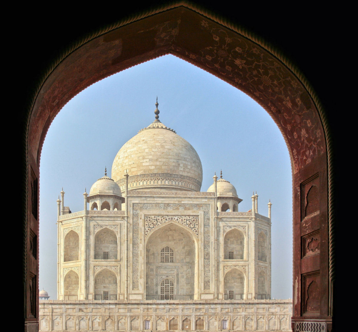 Taj Mahal perfeitamente emoldurado