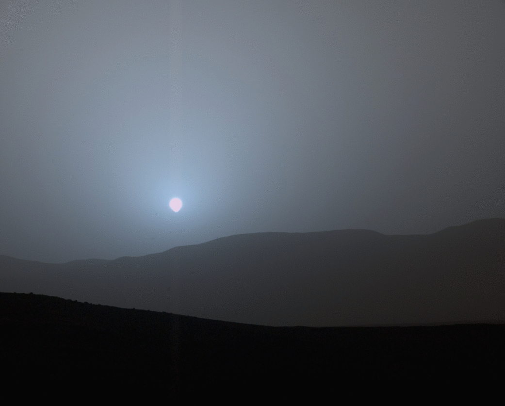 Curiosity capta este fantstico pr do Sol em Marte